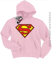 Superman - super bluza dziecięca z nadrukiem - różowy