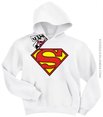 Superman - super bluza dziecięca z nadrukiem - biały