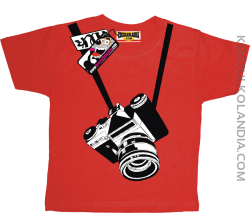 Aparat - koszulka dla dziecka - czerwony