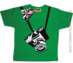 Aparat - koszulka dla dziecka - zielony