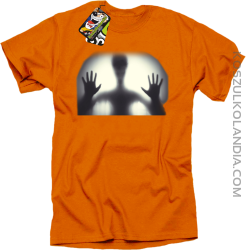 Obcy za szkłem - koszulka męska pomarańczowa