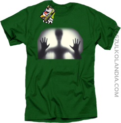 Obcy za szkłem - koszulka męska zielona