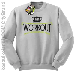 Workout shut the FUCKUP and train - Bluza męska standard bez kaptura melanż 