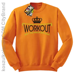 Workout shut the FUCKUP and train - Bluza męska standard bez kaptura pomarańcz 