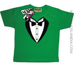 Frak elegancki - koszulka dziecięca - zielony