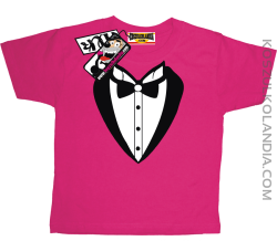 Frak elegancki - koszulka dziecięca - różowy