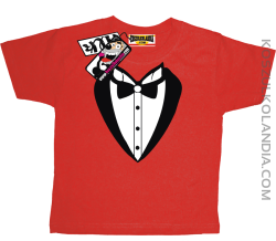 Frak elegancki - koszulka dziecięca - czerwony