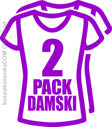 DWUPACK damski - Losowe 2 koszulki damskie z nadrukiem