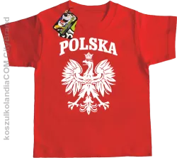 Polska - Koszulka dziecięca czerwona 