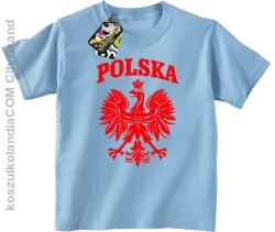 Polska - Koszulka dziecięca błękit 