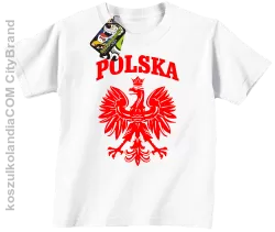 Polska - Koszulka dziecięca biała 