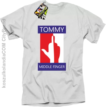 Tommy Middle Finger - Koszulka męska 