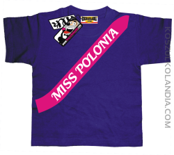 Miss Polonia - koszulka dziecięca - fioletowy