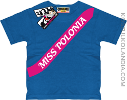 Miss Polonia - koszulka dziecięca - niebieski