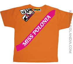 Miss Polonia - koszulka dziecięca - pomarańczowy