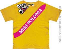 Miss Polonia - koszulka dziecięca - żółty