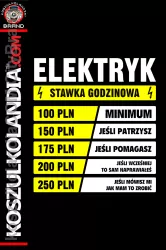 Elektryk - stawki godzinowe - koszulka męska 2