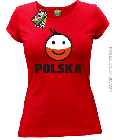 POLSKA Emotik dwukolorowy -koszulka damska