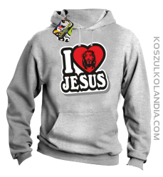 I love Jesus StickStyle - Bluza z kapturem - Melanż