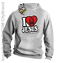 I love Jesus StickStyle - Bluza z kapturem - Melanż