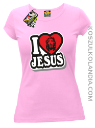 I love Jesus StickStyle - Koszulka Damska - Jasny Róż