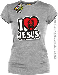 I love Jesus StickStyle - Koszulka Damska - Melanż