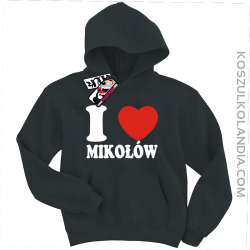 I love Mikołów - bluza dziecięca - czarny