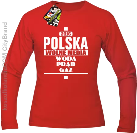 POLSKA WOLNE MEDIA WODA PRĄD GAZ - Longsleeve Męski