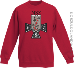 NSZ Narodowe Siły Zbrojne - Bluza dziecięca standard bez kaptura czerwona 
