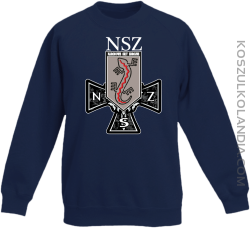 NSZ Narodowe Siły Zbrojne - Bluza dziecięca standard bez kaptura granat