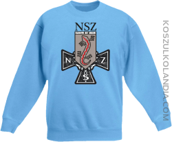 NSZ Narodowe Siły Zbrojne - Bluza dziecięca standard bez kaptura błękit 
