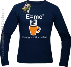 E = mc2 - Longsleeve męski granat