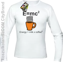 E = mc2 - Longsleeve męski biała