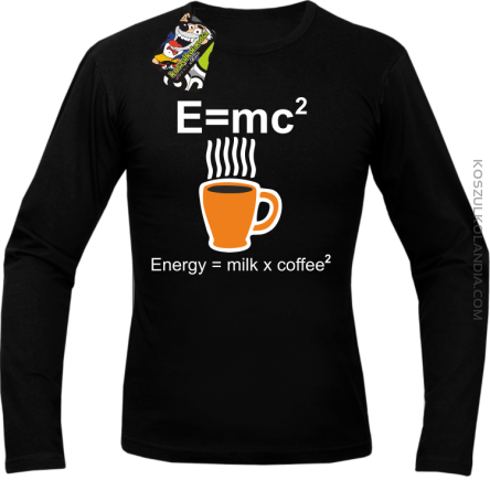 E = mc2 - Longsleeve męski czarna