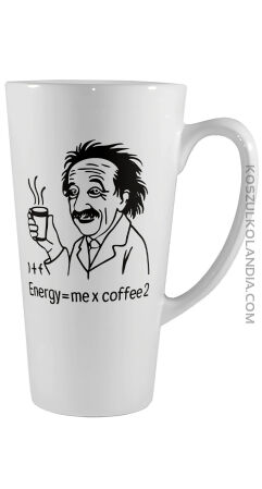 Albert Einstein Energy = Me x coffee2  - ceramiczny kubek latte 450ml