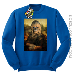 Mona Lisa Chewbacca CZUBAKA - Bluza męska standard bez kaptura niebieska 