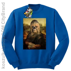 Mona Lisa Chewbacca CZUBAKA - Bluza męska standard bez kaptura niebieska 