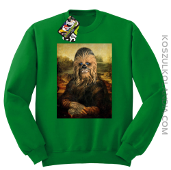 Mona Lisa Chewbacca CZUBAKA - Bluza męska standard bez kaptura zielona 