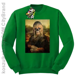 Mona Lisa Chewbacca CZUBAKA - Bluza męska standard bez kaptura zielona 