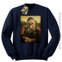 Mona Lisa Chewbacca CZUBAKA - Bluza męska standard bez kaptura granat 