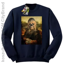 Mona Lisa Chewbacca CZUBAKA - Bluza męska standard bez kaptura granat 