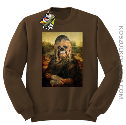 Mona Lisa Chewbacca CZUBAKA - Bluza męska standard bez kaptura brąz 