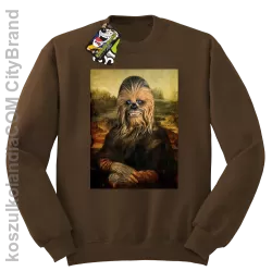 Mona Lisa Chewbacca CZUBAKA - Bluza męska standard bez kaptura brąz 