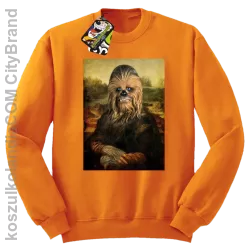 Mona Lisa Chewbacca CZUBAKA - Bluza męska standard bez kaptura pomarańcz 