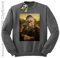 Mona Lisa Chewbacca CZUBAKA - Bluza męska standard bez kaptura szara 