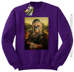 Mona Lisa Chewbacca CZUBAKA - Bluza męska standard bez kaptura fiolet 
