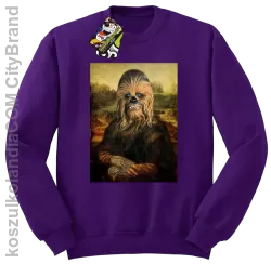 Mona Lisa Chewbacca CZUBAKA - Bluza męska standard bez kaptura fiolet 