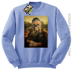 Mona Lisa Chewbacca CZUBAKA - Bluza męska standard bez kaptura błękit 