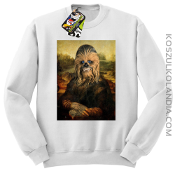 Mona Lisa Chewbacca CZUBAKA - Bluza męska standard bez kaptura biała 