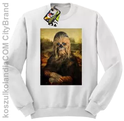 Mona Lisa Chewbacca CZUBAKA - Bluza męska standard bez kaptura biała 